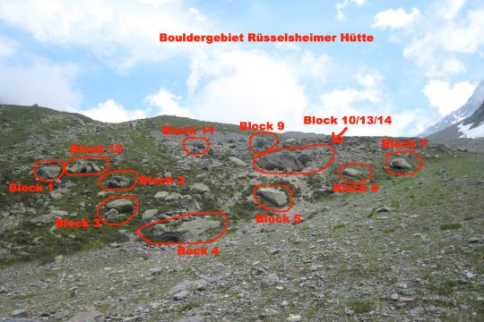 Übersicht Bouldergebiet